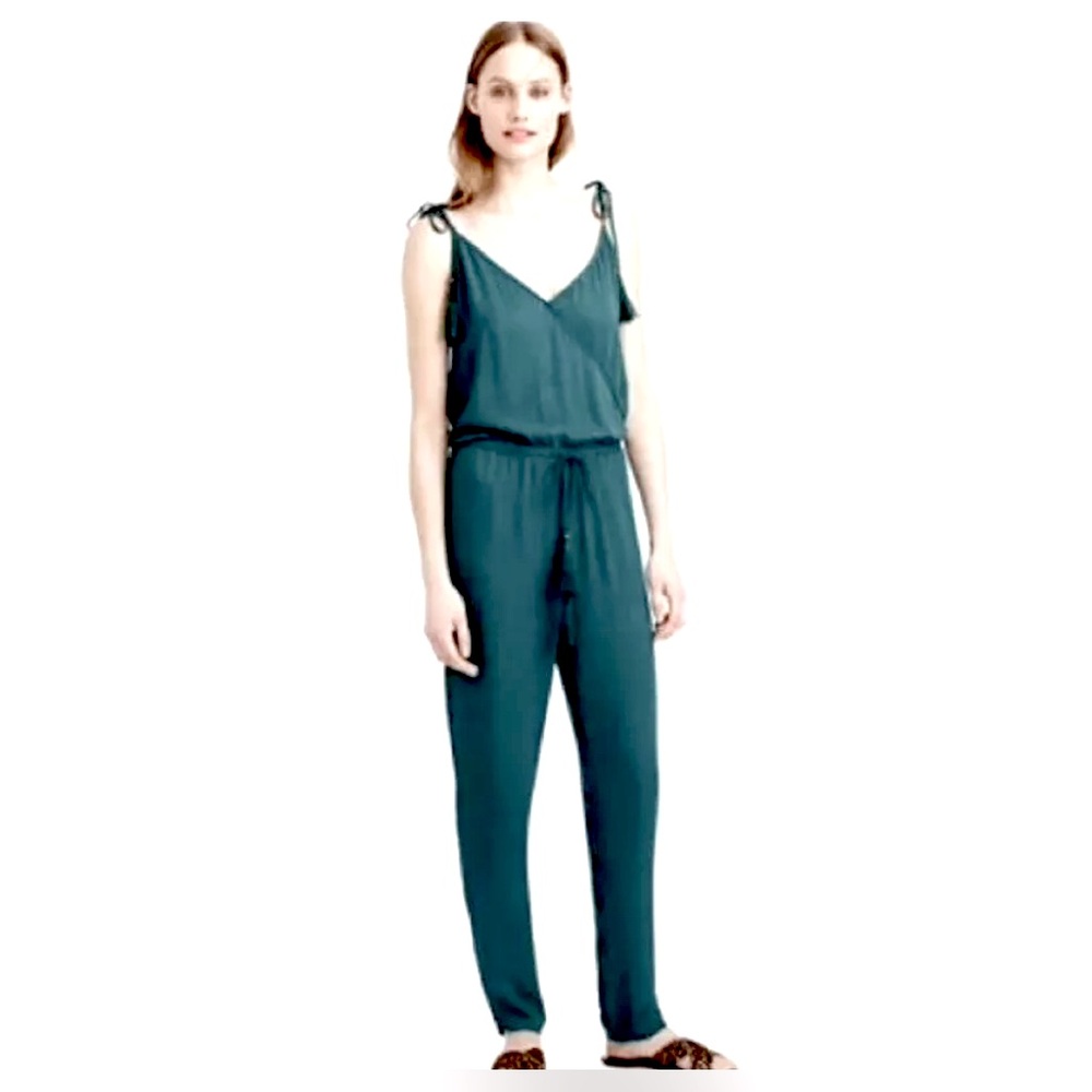 New ~ J.Crew Black Tassel Spaghetti Strap Pant Romper Jumpsuit Size M
